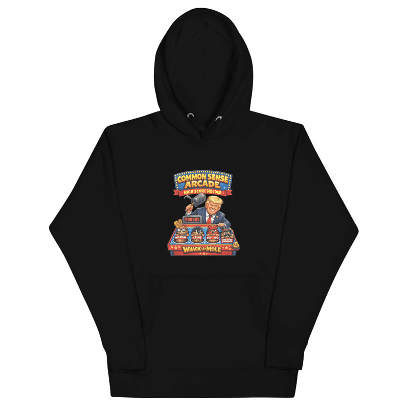 Common Sense Arcade Hoodie v2 — Black